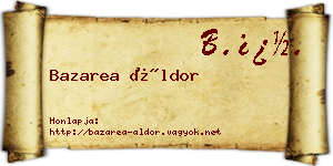 Bazarea Áldor névjegykártya